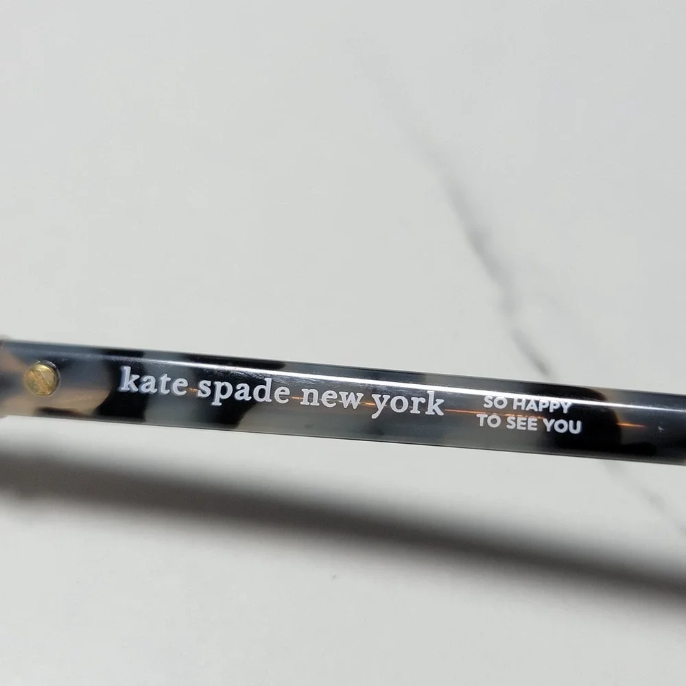Kate Spade Laurianne WR7 Black Gold Tortoise Eyeglass Frames 52-16-140
